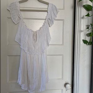 Off the shoulder white dress